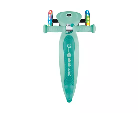Самокат Globber Primo Foldable Lights колеса с подсветкой до 50 кг. 3+ Мятный (432-206-3), изображение 5 Самокат Globber Primo Foldable Lights колеса с подсветкой до 50 кг. 3+ Мятный (432-206-3), изображение 5