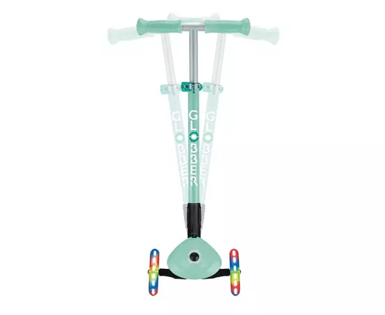 Самокат Globber Primo Foldable Lights колеса с подсветкой до 50 кг. 3+ Мятный (432-206-3), изображение 6 Самокат Globber Primo Foldable Lights колеса с подсветкой до 50 кг. 3+ Мятный (432-206-3), изображение 6