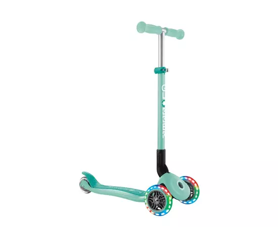 Самокат Globber Primo Foldable Lights колеса з підсвіткою до 50 кг 3+ М'ятний (432-206-3)
