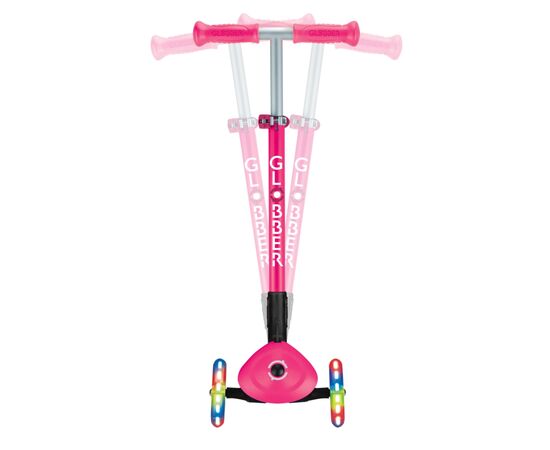 Самокат Globber Primo Foldable Lights колеса с подсветкой до 50 кг. 3+ Розовый (432-110-3), изображение 10 Самокат Globber Primo Foldable Lights колеса с подсветкой до 50 кг. 3+ Розовый (432-110-3), изображение 10