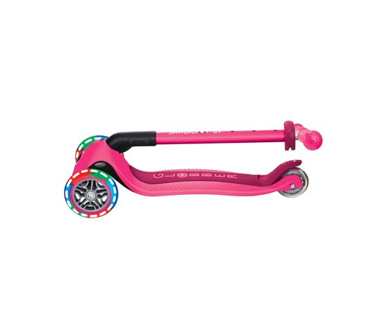 Самокат Globber Primo Foldable Lights колеса с подсветкой до 50 кг. 3+ Розовый (432-110-3), изображение 12 Самокат Globber Primo Foldable Lights колеса с подсветкой до 50 кг. 3+ Розовый (432-110-3), изображение 12