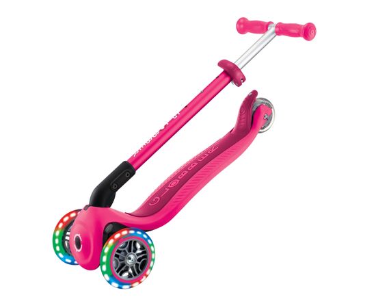 Самокат Globber Primo Foldable Lights колеса с подсветкой до 50 кг. 3+ Розовый (432-110-3), изображение 9 Самокат Globber Primo Foldable Lights колеса с подсветкой до 50 кг. 3+ Розовый (432-110-3), изображение 9
