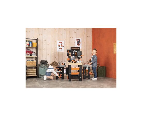 Игровой набор Smoby Блэк + Деккер. Мега Мастерская 3 в 1, 100 аксессуаров (360726), изображение 3 Игровой набор Smoby Блэк + Деккер. Мега Мастерская 3 в 1, 100 аксессуаров (360726), изображение 3