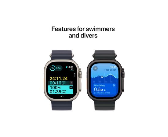 Смарт-годинник Apple Watch Ultra 2 2024 GPS + Cellular 49mm Natural Titanium Case with Blue Trail Loop - M/L (MX4L3UL/A), зображення 5 Смарт-годинник Apple Watch Ultra 2 2024 GPS + Cellular 49mm Natural Titanium Case with Blue Trail Loop - M/L (MX4L3UL/A), зображення 5