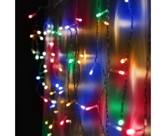 Гирлянда YES! Fun Бахрома 84 LED Разноцветная 2 м Статическая Коннектор (974847), изображение 3 Гирлянда YES! Fun Бахрома 84 LED Разноцветная 2 м Статическая Коннектор (974847), изображение 3