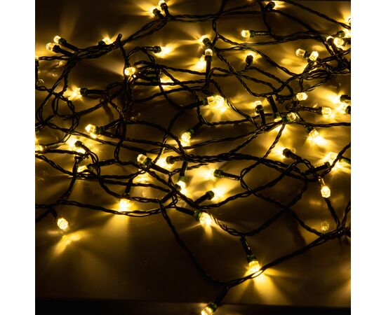 Гирлянда YES! Fun Бриллиант 8 мм 80 LED Тепло-белая 8 м 8 режимов мигания (975052), изображение 4 Гирлянда YES! Fun Бриллиант 8 мм 80 LED Тепло-белая 8 м 8 режимов мигания (975052), изображение 4
