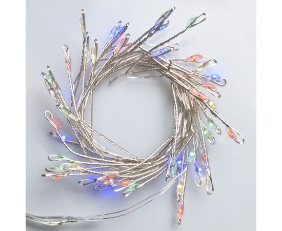 Гирлянда YES! Fun Кластер на медном проводе 50 LED Разноцветная 1 м Статическая Батарейки (975019)