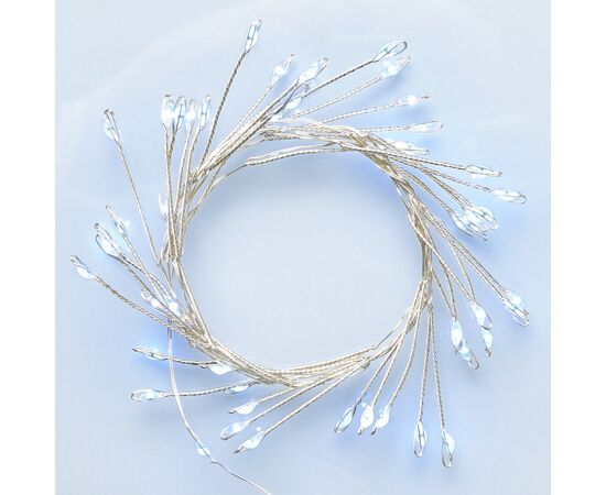 Гирлянда YES! Fun Кластер на медной проволоке 50 LED Холодно-белая 1 м Статическая Батарейки (975018)