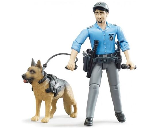 Фигурка Bruder Фигурка полицейского с собакой (62150), изображение 2 Фигурка Bruder Фигурка полицейского с собакой (62150), изображение 2