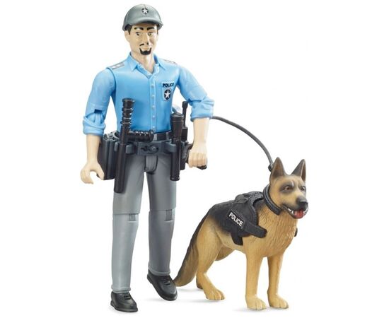 Фигурка Bruder Фигурка полицейского с собакой (62150), изображение 4 Фигурка Bruder Фигурка полицейского с собакой (62150), изображение 4