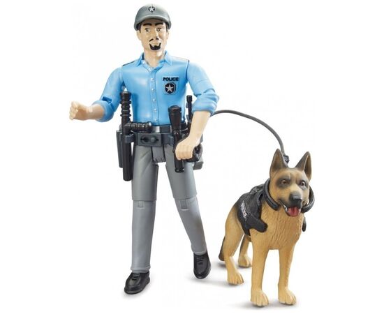 Фигурка Bruder Фигурка полицейского с собакой (62150), изображение 5 Фигурка Bruder Фигурка полицейского с собакой (62150), изображение 5