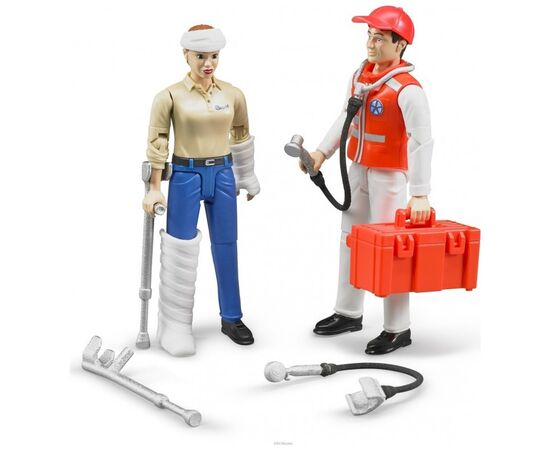 Фигурка Bruder Фигурки врача и пациента с аксессуарами (62710), изображение 2 Фигурка Bruder Фигурки врача и пациента с аксессуарами (62710), изображение 2