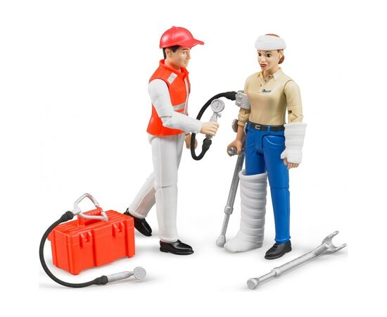 Фигурка Bruder Фигурки врача и пациента с аксессуарами (62710)