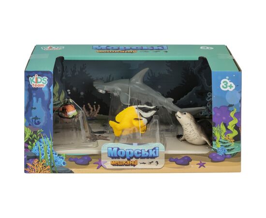 Фигурка Kids Team Морские жители: рыба молот, тюлень, рыба лиса, аквалангист (Q9899-P24_2), изображение 2 Фигурка Kids Team Морские жители: рыба молот, тюлень, рыба лиса, аквалангист (Q9899-P24_2), изображение 2