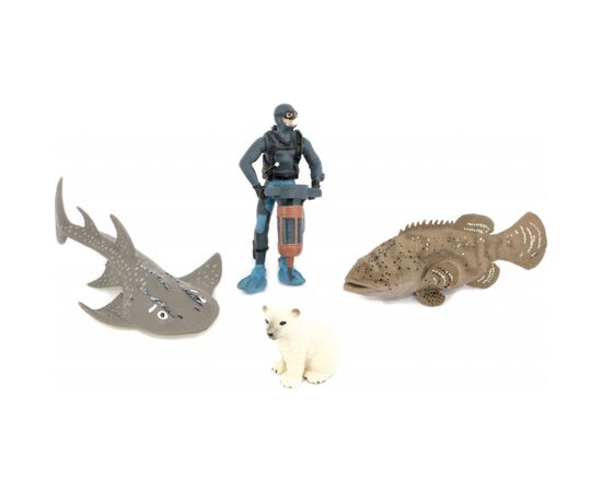 Фигурка Kids Team Морские жители: морской окунь,гитарный скат,белый медв.,аква (Q9899-P25_3)