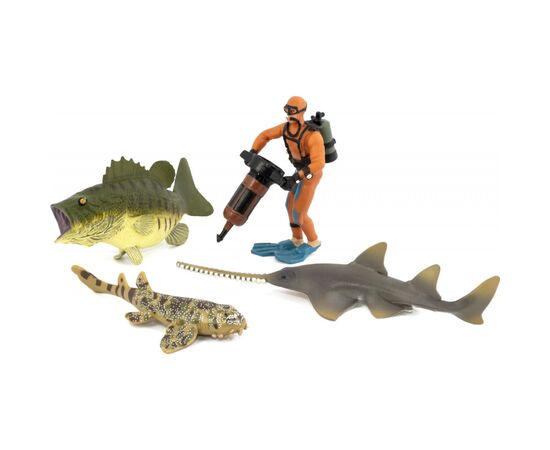 Фигурка Kids Team Морские жители: бычья акула,европейский пилорыл,окунь,аквала (Q9899-P25_2)