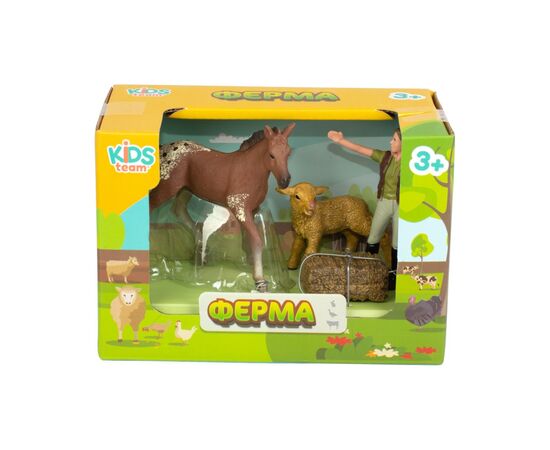 Фигурка Kids Team набор Ферма жеребёнок, ягнёнок, фермерша (Q9899-T1_2), изображение 2 Фигурка Kids Team набор Ферма жеребёнок, ягнёнок, фермерша (Q9899-T1_2), изображение 2