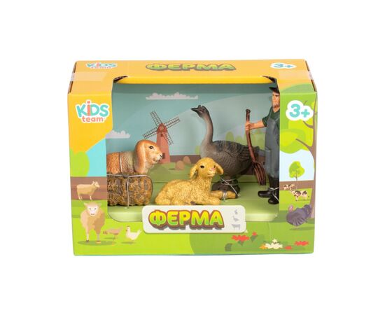 Фигурка Kids Team набор Ферма фермер, гусыня, кролик, ягнёнок (Q9899-T7_4), изображение 2 Фигурка Kids Team набор Ферма фермер, гусыня, кролик, ягнёнок (Q9899-T7_4), изображение 2