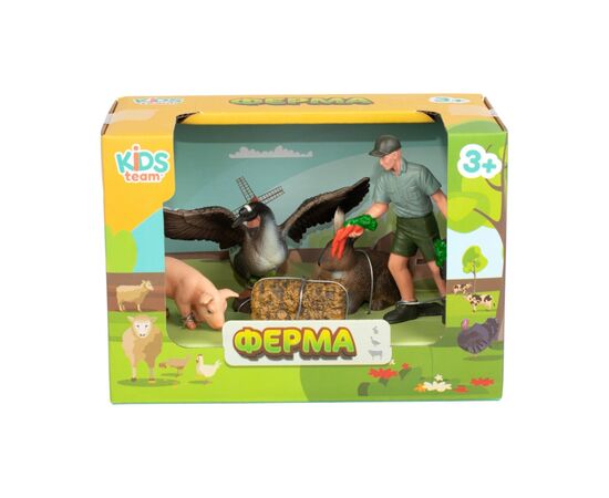 Фигурка Kids Team набор Ферма фермер, гусь, кролик, поросёнок (Q9899-T7_1), изображение 2 Фигурка Kids Team набор Ферма фермер, гусь, кролик, поросёнок (Q9899-T7_1), изображение 2