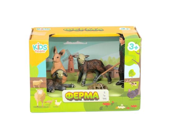 Фигурка Kids Team набор Ферма фермер, кролик, два ягнёнка (Q9899-T7_2), изображение 2 Фигурка Kids Team набор Ферма фермер, кролик, два ягнёнка (Q9899-T7_2), изображение 2
