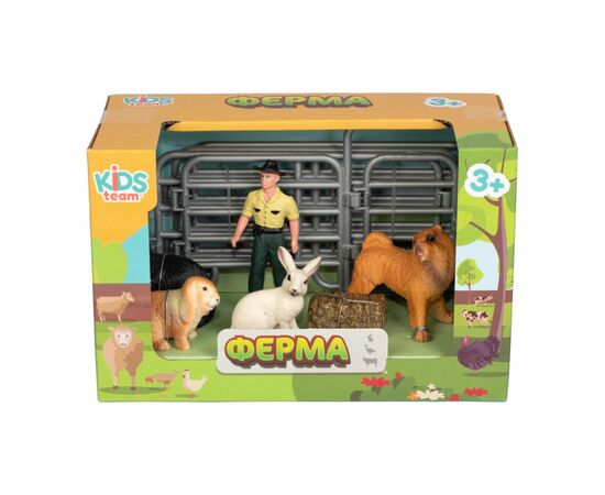 Фигурка Kids Team набор Ферма фермер, собака, кот и кролики (Q9899-X13_3), изображение 2 Фигурка Kids Team набор Ферма фермер, собака, кот и кролики (Q9899-X13_3), изображение 2