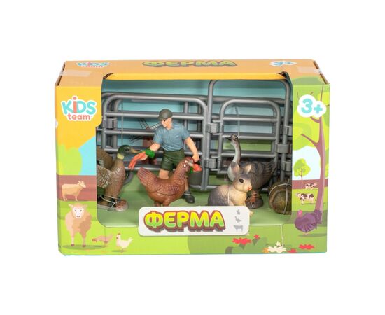 Фигурка Kids Team набор Ферма фермер, утка, гусыня, курица, кролик (Q9899-X14_2), изображение 2 Фигурка Kids Team набор Ферма фермер, утка, гусыня, курица, кролик (Q9899-X14_2), изображение 2