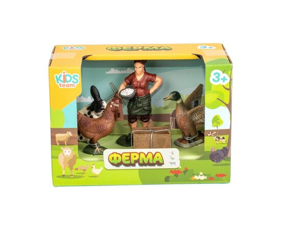 Фигурка Kids Team набор Ферма фермерша,курица, кролик, утка (Q9899-T7_3), изображение 2 Фигурка Kids Team набор Ферма фермерша,курица, кролик, утка (Q9899-T7_3), изображение 2