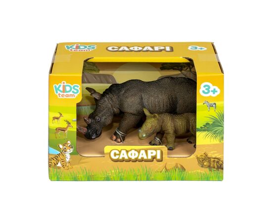 Фигурка Kids Team Сафари Носорог и носорожик (Q9899-A24_2), изображение 2 Фигурка Kids Team Сафари Носорог и носорожик (Q9899-A24_2), изображение 2