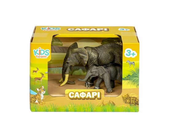 Фигурка Kids Team Сафари Слон и слонёнок (Q9899-A24_1), изображение 2 Фигурка Kids Team Сафари Слон и слонёнок (Q9899-A24_1), изображение 2
