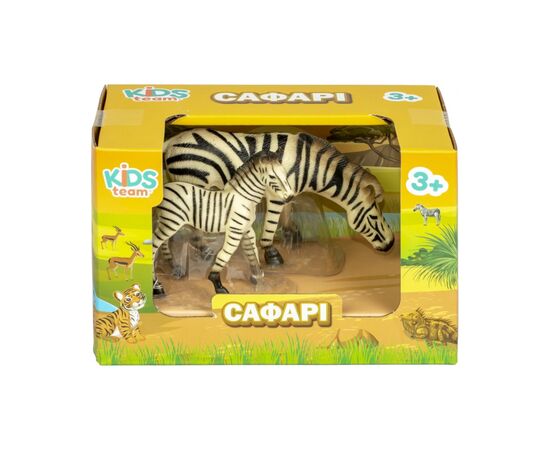 Фигурка Kids Team Сафари Зебра и зебрёнок (Q9899-A23_1), изображение 2 Фигурка Kids Team Сафари Зебра и зебрёнок (Q9899-A23_1), изображение 2