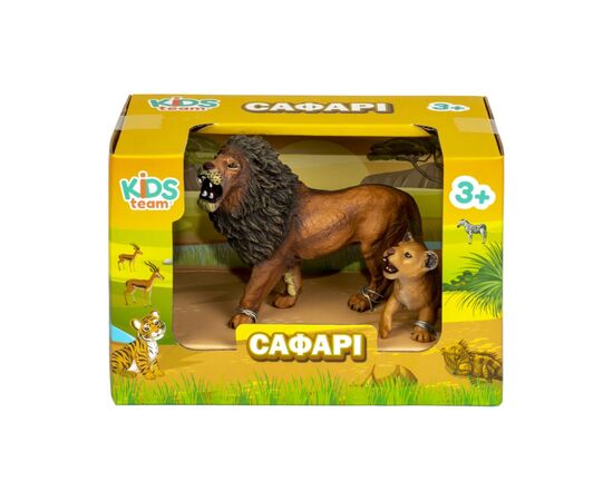 Фигурка Kids Team Сафари Лев и львёнок (Q9899-A31_1), изображение 2 Фигурка Kids Team Сафари Лев и львёнок (Q9899-A31_1), изображение 2