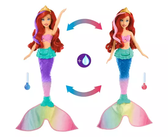 Кукла Disney Princess русалочка Ариэль Цветные эффекты (HPD43), изображение 5 Кукла Disney Princess русалочка Ариэль Цветные эффекты (HPD43), изображение 5