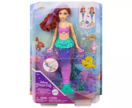 Кукла Disney Princess русалочка Ариэль Цветные эффекты (HPD43), изображение 7 Кукла Disney Princess русалочка Ариэль Цветные эффекты (HPD43), изображение 7