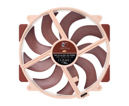 Кулер для корпуса Noctua NF-A14x25r G2 PWM, изображение 2 Кулер для корпуса Noctua NF-A14x25r G2 PWM, изображение 2