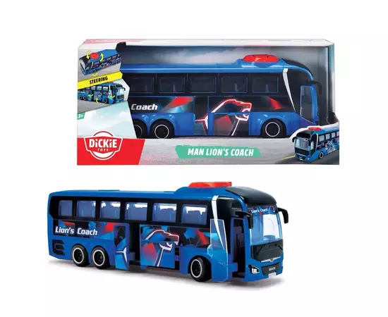 Спецтехника Dickie Toys Туристический автобус Ман 26,5 см (3744017), изображение 4 Спецтехника Dickie Toys Туристический автобус Ман 26,5 см (3744017), изображение 4