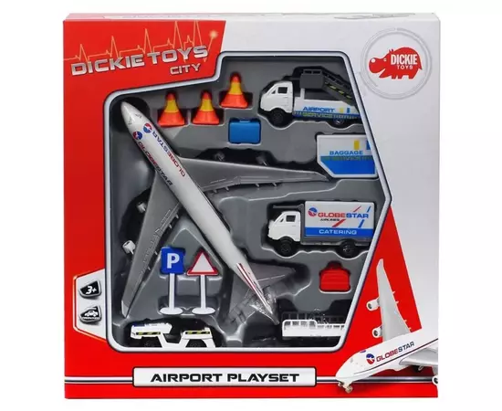 Игровой набор Dickie Toys Аэропорт, 3 машинки, 1 самолет, 13 аксессуаров (3743001), изображение 6 Игровой набор Dickie Toys Аэропорт, 3 машинки, 1 самолет, 13 аксессуаров (3743001), изображение 6
