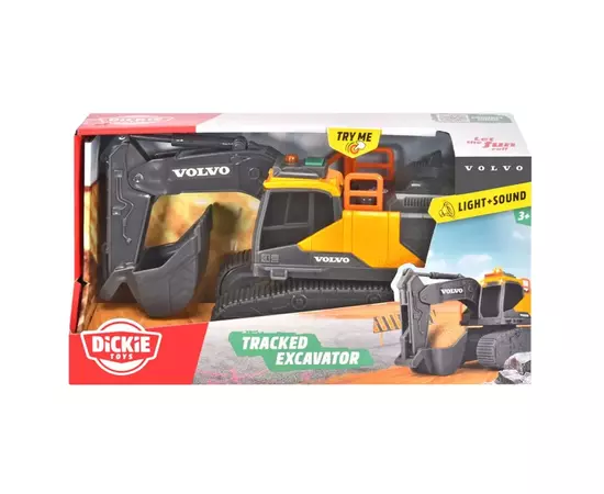 Спецтехніка Dickie Toys Екскаватор Вольво зі звук. та світл. ефект., 23 см (3723008), зображення 5 Спецтехніка Dickie Toys Екскаватор Вольво зі звук. та світл. ефект., 23 см (3723008), зображення 5