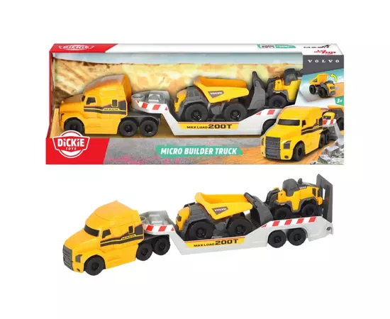 Спецтехніка Dickie Toys Вантажівка Мак з технікою Вольво (3725005), зображення 10 Спецтехніка Dickie Toys Вантажівка Мак з технікою Вольво (3725005), зображення 10