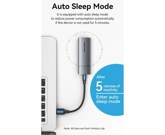Карман внешний Vention SSD M.2 (NGFF) B&M-key USB Type-C 3.2 (KPFH0), изображение 4 Карман внешний Vention SSD M.2 (NGFF) B&M-key USB Type-C 3.2 (KPFH0), изображение 4