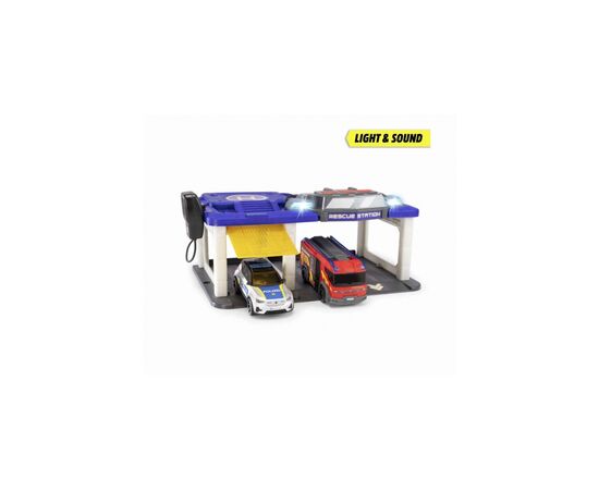 Игровой набор Dickie Toys Спасательная станция со звук. и свет. эффект., 2 машины (3716026), изображение 3