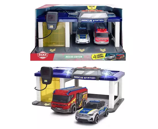 Игровой набор Dickie Toys Спасательная станция со звук. и свет. эффект., 2 машины (3716026), изображение 5