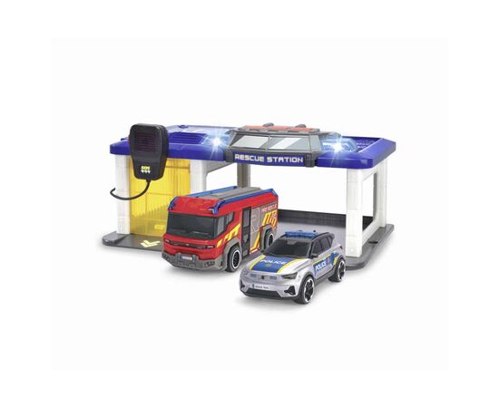 Игровой набор Dickie Toys Спасательная станция со звук. и свет. эффект., 2 машины (3716026)