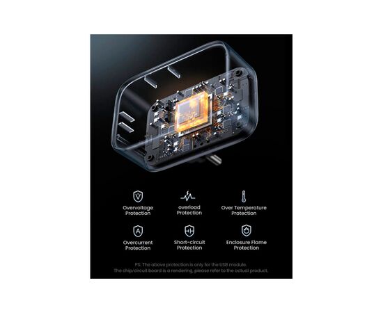 Зарядний пристрій Ugreen 3xUSB 30W Outlet Extender (2хUSB-A+USB-C) CD314 (90613), зображення 10