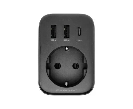 Зарядний пристрій Ugreen 3xUSB 30W Outlet Extender (2хUSB-A+USB-C) CD314 (90613), зображення 2