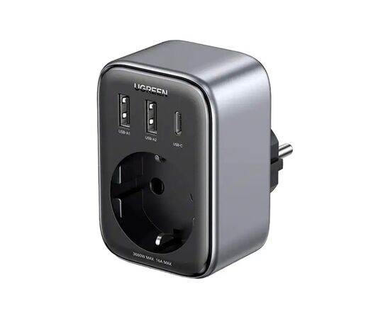 Зарядний пристрій Ugreen 3xUSB 30W Outlet Extender (2хUSB-A+USB-C) CD314 (90613)