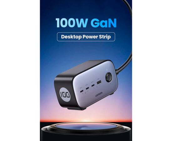 Зарядное устройство Ugreen 4xUSB 100W Nexode Pro (3хUSB-C+USB-A+2хSchuko) CD270 (60167), изображение 8 Зарядное устройство Ugreen 4xUSB 100W Nexode Pro (3хUSB-C+USB-A+2хSchuko) CD270 (60167), изображение 8