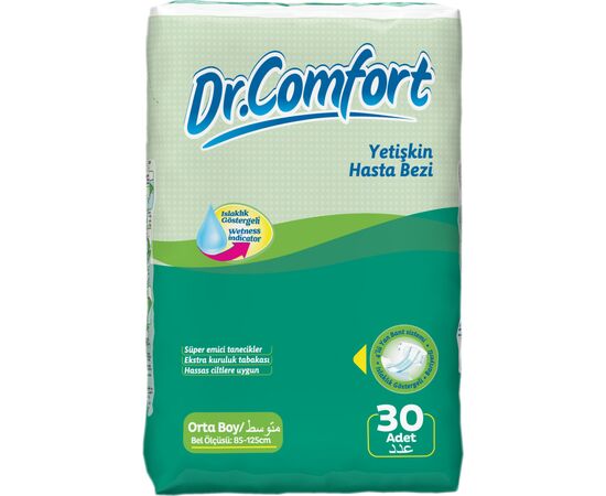 Подгузники для взрослых Dr.Comfort Medium 6 капель 30 шт (8680131200986)