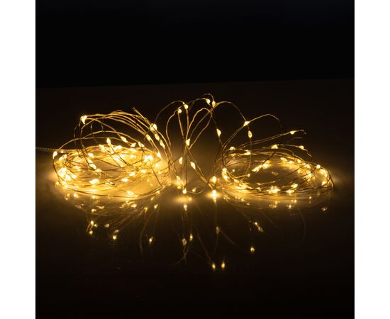 Гирлянда YES! Fun Нить на медной проволоке 100 LED Тепло-белая 10 м Статическая USB (975035), изображение 3 Гирлянда YES! Fun Нить на медной проволоке 100 LED Тепло-белая 10 м Статическая USB (975035), изображение 3