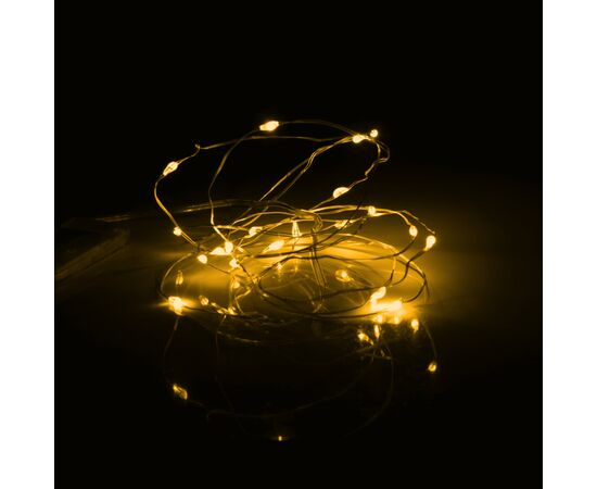 Гирлянда YES! Fun Нить на медной проволоке 20 LED Желтая 2 м Статичная На батарейках (975023), изображение 3 Гирлянда YES! Fun Нить на медной проволоке 20 LED Желтая 2 м Статичная На батарейках (975023), изображение 3