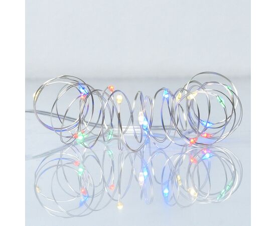 Гірлянда YES! Fun Нитка на мідному дроті 20 LED Різнокольорова 2 м Статична на Батарейках (975022)